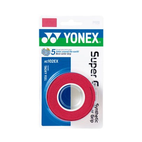 YONEX SUPER GRAP OVERGRIP 1X3 ROJO