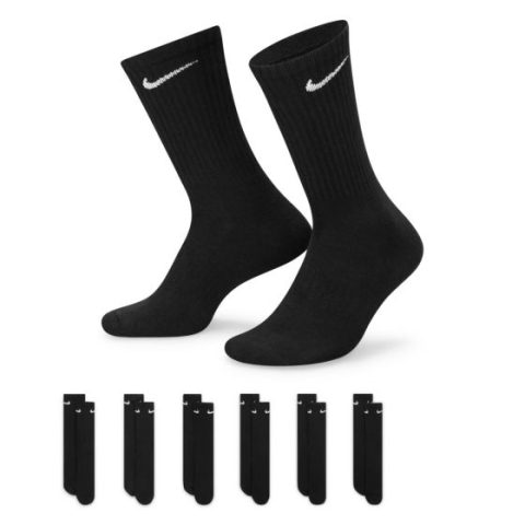 NIKE EVERYDAY CUSHIONED CREW SOCKS NEGRO