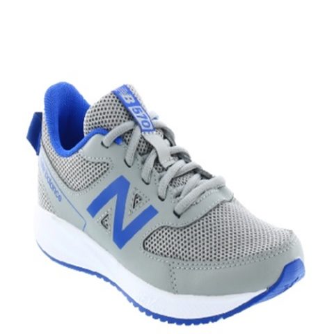 NEW BALANCE KIDS PERFORMANCE SHOES 570 GRIS - AZUL MARINO