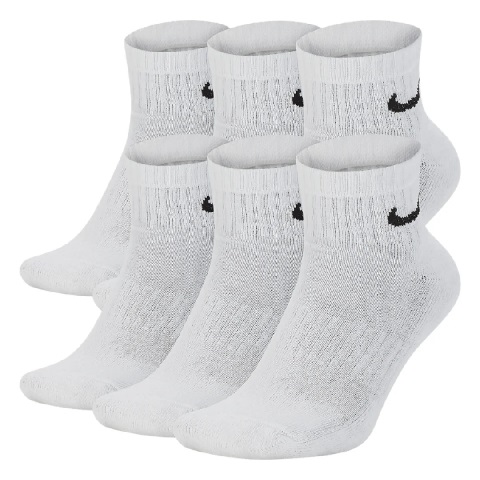 NIKE EVERYDAY CUSHIONED ANKLE SOCKS BLANCO