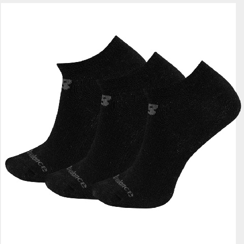 NEW BALANCE PERFORMANCE FLAT KNIT NO SHOW NEGRO