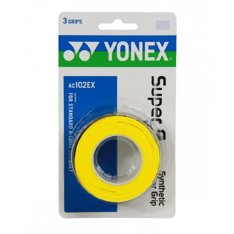 YONEX SUPER GRAP OVERGRIP 1X3 AMARILLO