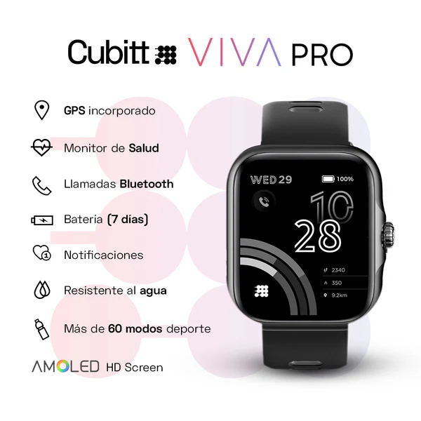 CUBITT RELOJ VIVA PRO NEGRO